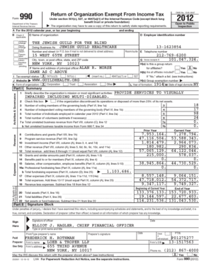 Form 990 Return of Organization Exempt From Income Tax