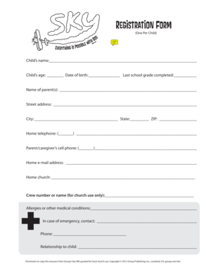 Child Registration Form
