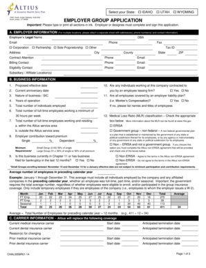 Employer Group Application