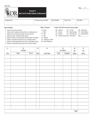 Louisiana Motor Fuel Tax Schedule B