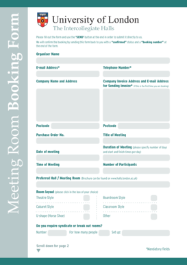 Meeting Room Booking Form