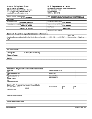 Material Safety Data Sheet
