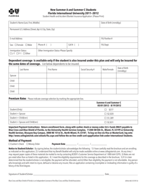 Student Health and Accident Blanket Insurance Application