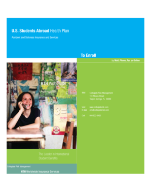 U.S. Students Abroad Health Plan Enrollment Form