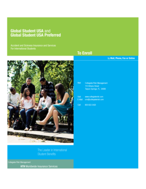 Global Student USA Insurance Enrollment Form