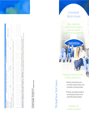 TelaDoc Care and Free Discount RX Card Enrollment Application