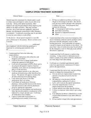 Sample Opioid Treatment Agreement
