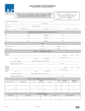 Apartment Rental Application Form