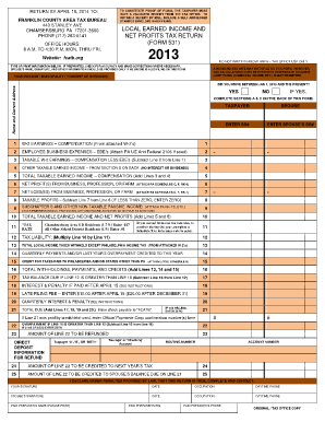Franklin County Local Earned Income Tax Return