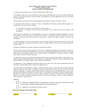 New Mexico Rental Application