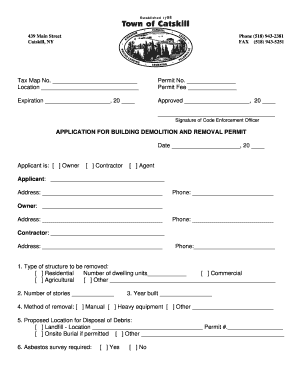 New York Building Demolition and Removal Permit