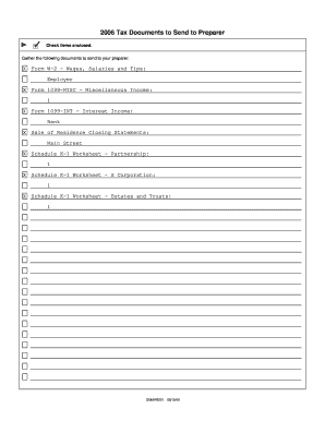 2006 US Federal Tax Organizer
