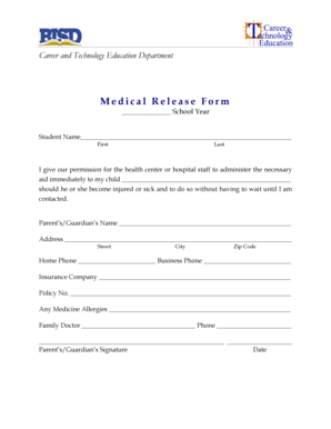 Medical Release Form