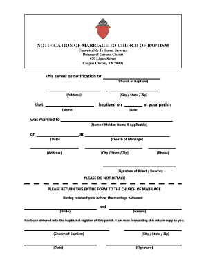 notice of marriage form