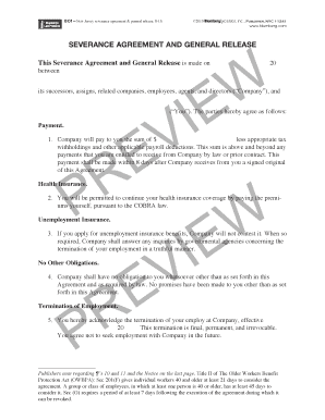 New Jersey Severance Agreement & General Release