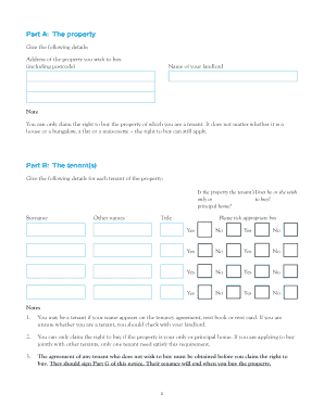 RTB1 Right to Buy Application Form