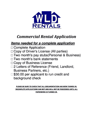 Commercial Tenant Application