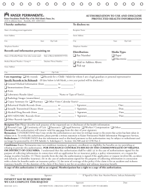 Authorization to Use and Disclose Protected Health Information