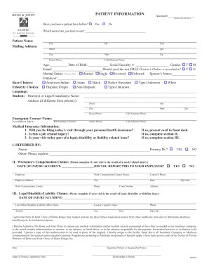 Patient Information Form