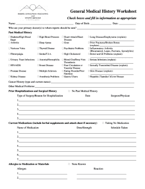 AOA Past Medical History Form.docx. An updated version of the GP registration form. As from 14 June 2010 the new form must be completed for all permanent patient registrations.