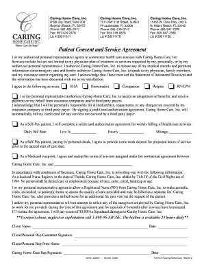 Patient Consent and Service Agreement