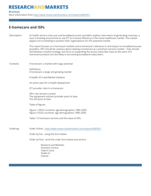 E-homecare and ISPs Market Report