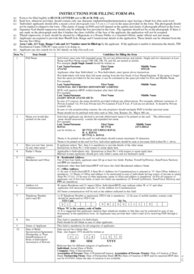Form 49A Application for PAN