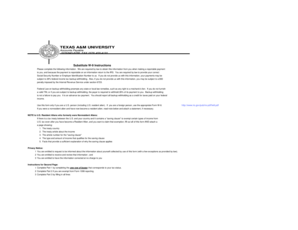 Texas A&M University Substitute W-9 Form