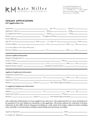 Tenant Application Form