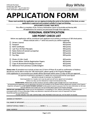 Queensland Tenancy Application Form