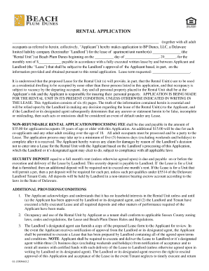 Rental Application Form