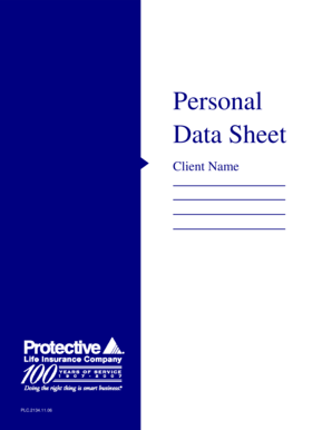 Personal Data Sheet