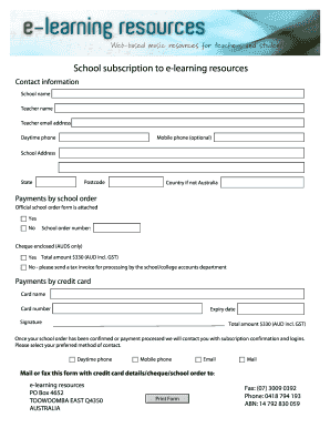 School Subscription to E-Learning Resources