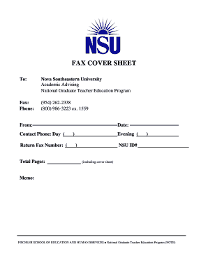 How to fill out fax cover sheet - fischler school form