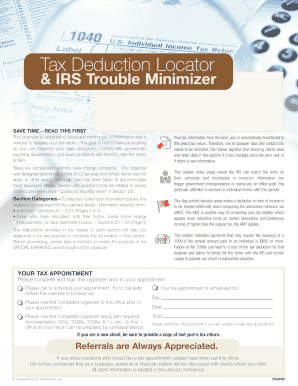 2012 Tax Deduction Organizer