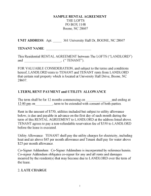 Residential Rental Agreement