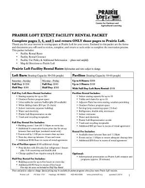 Sign in sheet for event - Event facility rental contract template fillable form