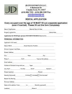 Rental Application Form