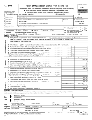 Form 990 Return of Organization Exempt From Income Tax