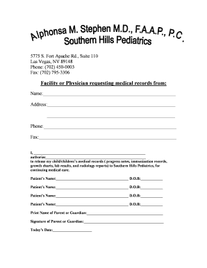 Medical Records Release Authorization