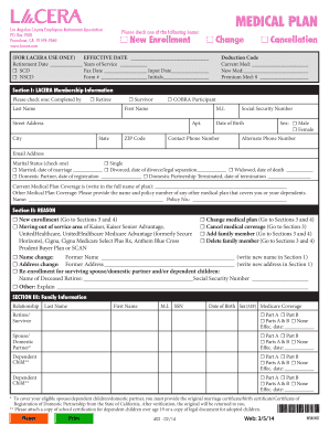 LACERA Medical Plan Enrollment Form