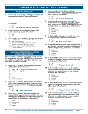 Child Doctor Survey Form