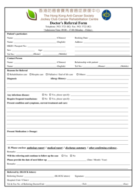 Doctor's Referral Form