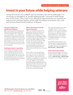 Veterans Family Fund Certificate of Deposit