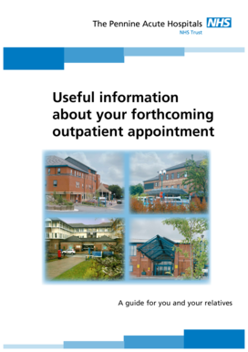 Useful information about your forthcoming outpatient appointment - pennineacute shared hosting zen co