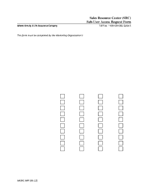Sub-User Access Request Form