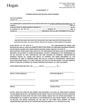 Interim Waiver and Release Upon Payment