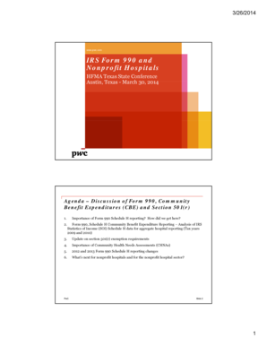 IRS Form 990 Schedule H Reporting for Nonprofit Hospitals