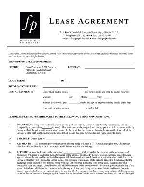Residential Lease Agreement