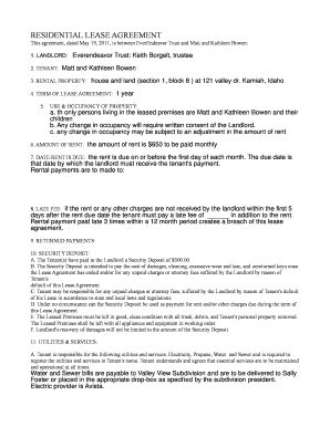 Residential Lease Agreement